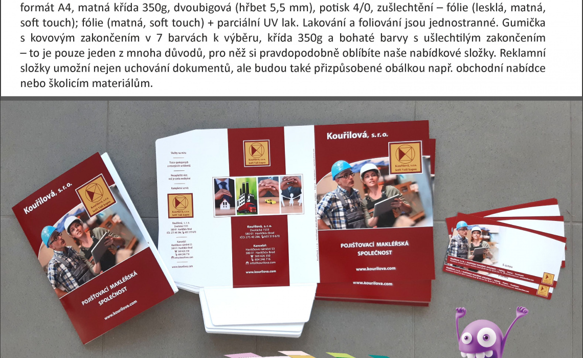 PIXEL reklama - složky na dokumenty - Kouřilová pojištění